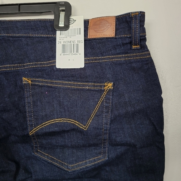 Dickies Dark Wash Jeans Perfect Shape 24 Reg Plus - Picture 8 of 8